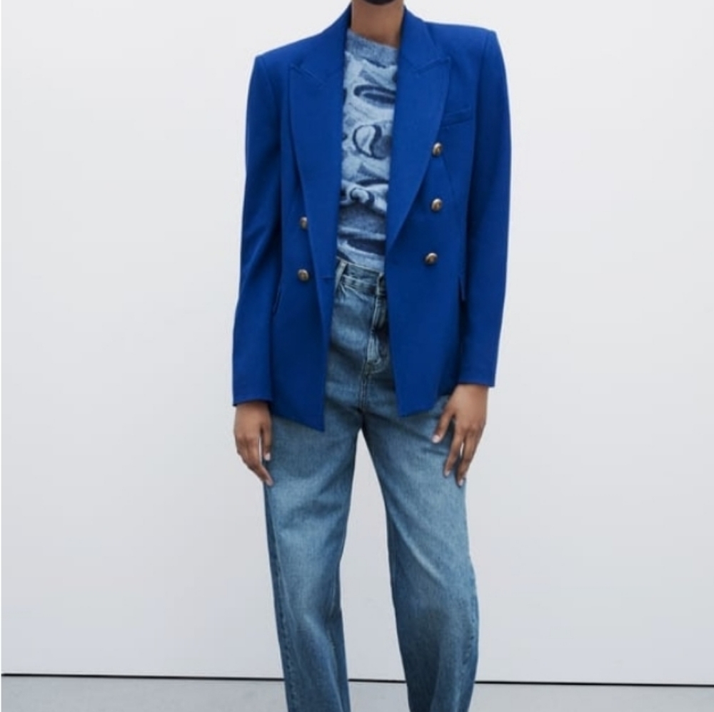 Zara Double Breasted Blazer Size M